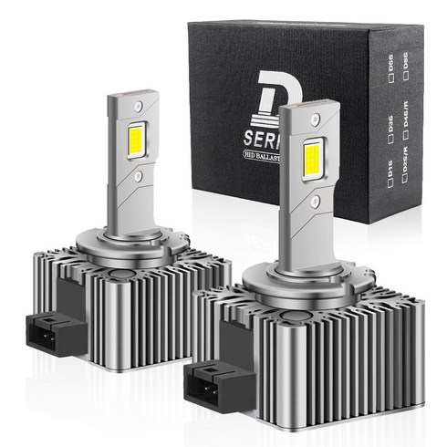 2개 LED 자동차 헤드라이트 HID 전구 6000K 화이트라이트 CANbus 오류 터보 히트 헤드라이트, D1S, 1세트