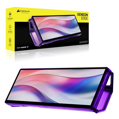 커세어 제논 엣지 터치스크린 보조 포터블 모니터, 36.83cm, CORSAIR XENEON EDGE(퍼플)