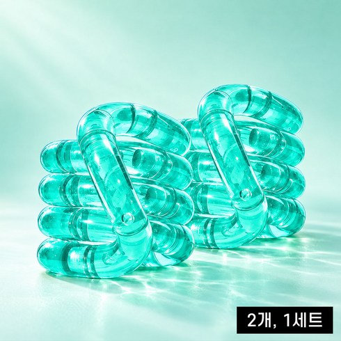 써니센스 트위스트 피젯토이 꼬임 스트레스 해소 장난감 탱글 손장난 집중력 토이, 단색(청록), 2개