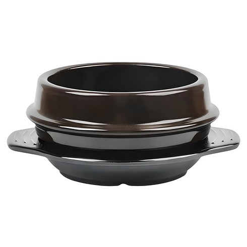 해피정 진뚝배기 직화찌개솥 해장기A 3호 + 멜라민 받침 세트, 15.5cm, 1세트