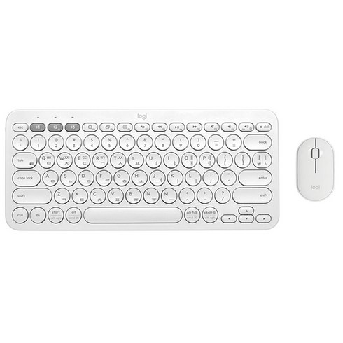 로지텍코리아 K380 블루투스 키보드 한글 + M350 마우스 세트, 화이트 세트