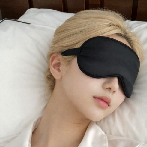 [국산/자체제작] 토브실크 암막 숙면 꿀잠템 부드럽고 촉촉한 실크 수면 안대, 1개입, Charcoal Grey, 1개