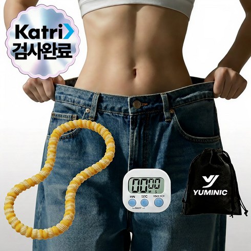 무소음 훌라후프 복부 집중운동 뱃살관리 홈트용 유미닉, 1개, 버터옐로우, 1.6kg
