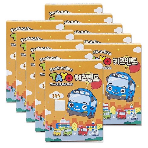 꼬마버스 타요 키즈밴드 혼합형 20매입 x20개 캐릭터, 16개입, 10개