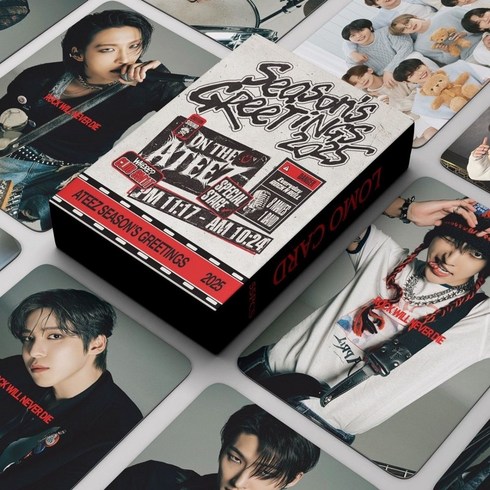 에이티즈 ATEEZ 포카 2025 앨범 SEASON'S GREETINGS 최산 김홍중 최종호 박성화 아이돌 굿즈 포토카드, 55매