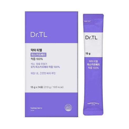 Dr.TL 닥터티엘 NFC 하스카프베리 착즙 100%, 1박스, 210g