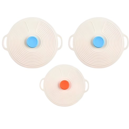 PDG 실리콘 다용도 그릇 덮개, 블루+블루+주황, 1세트