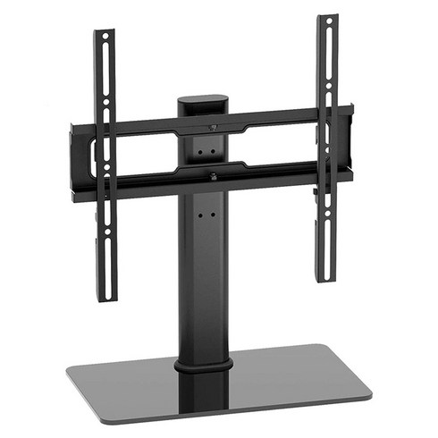 엣지월 TS-001S 좌우회전 TV스탠드 거치 삼성 LG 호환 받침대 브라켓 VESA 400 x 400 mm, 블랙, 1개