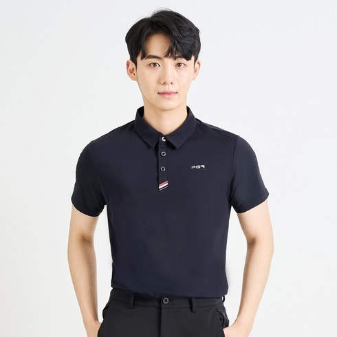 피지알골프 남성용 가슴포인트 카라 반팔 골프 티셔츠 GT-3304