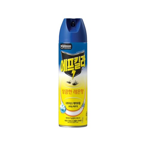 에프킬라 에어로졸 모기 살충제 상큼한 레몬향, 3개, 500ml