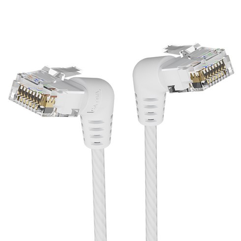 벤션 CAT6A UTP 360도 회전꺽임형 울트라슬림 초고속 기가 랜선 화이트 IBOW, 15m, 1개