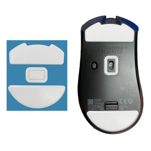 BSG 레이저 데스에더 v3 하이퍼스피드 전용 피트 컬러 5가지 색상 death adder v3 hyperspeed 마우스피트 UPE 고품질, 1개, 화이트