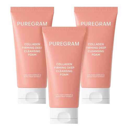 출시하자마자 1위 퓨어그램 콜라겐 촉촉 탱탱 퍼밍 딥 폼클렌징 120ml, 3개