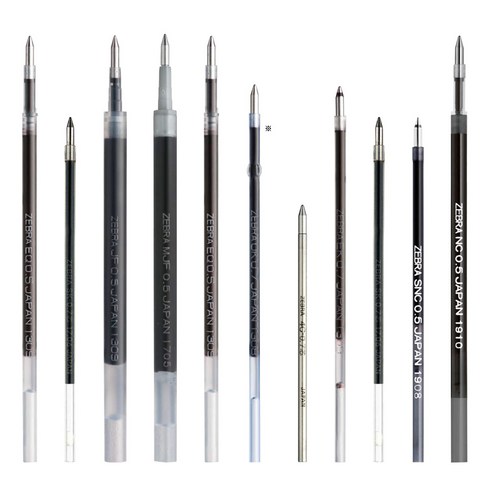 제브라 JK-0.5 리필심 0.5mm, 레드, 10개