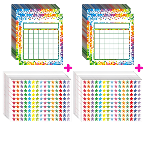 칭찬 보드판 별스티커 세트 보드 30개 스티커 1500pcs, 2세트, 혼합(S1535) 보드30장+스티커1500P