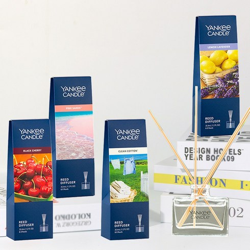 양키캔들 리드 디퓨저 + 리드스틱 8p, 클린코튼, 35.4ml, 1개