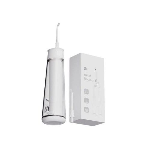 Plexigo H1 구강세정기 무선 물치실 280ml 대용량 물통 잇몸케어 휴대용 구강세척기, 화이트