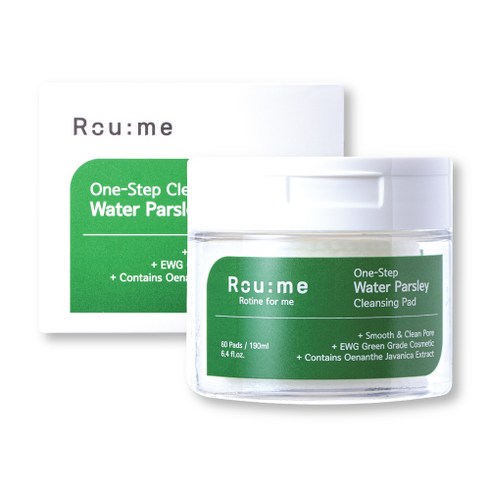로우미 원스텝 미나리 클렌징 패드 190ml * 60매 EWG "GREEN" 순면패드, 60매입, 1개