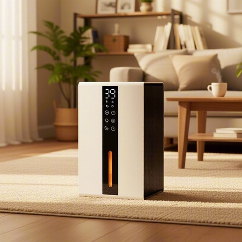 [국내발송] RichMagic 1.6L 스마트 제습기 무소음 LED 터치 고에너지효율건조기 습도 측정 무드등 대용량 가정용 제습기, D5A