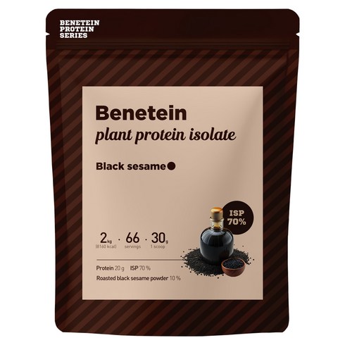 베네틴 플랜트 프로틴 단백질 쉐이크 아이솔레이트 흑임자맛, 1개, 2kg