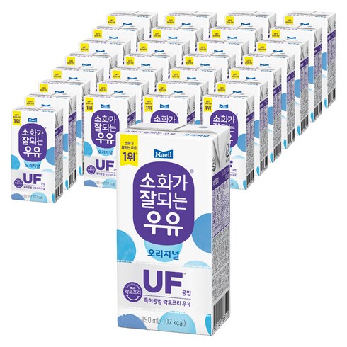 소화가잘되는우유 오리지널, 190ml, 96개