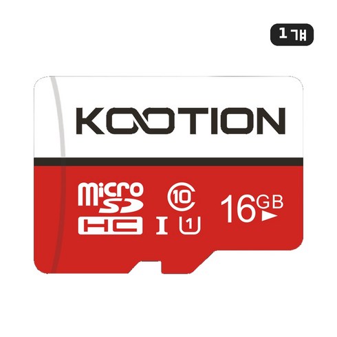 KOOTION 마이크로 SD카드 UHS-I U1 Class 10 고속 메모리카드, 1개, 16GB