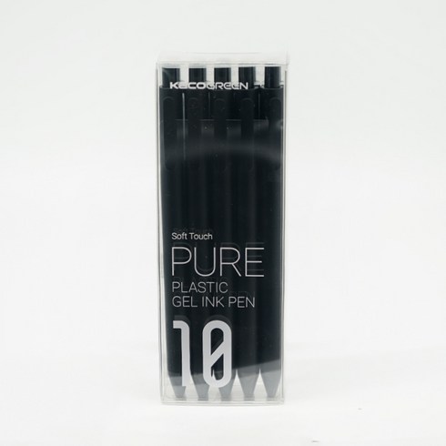 카코 퓨어 소프트 젤펜 0.5mm, 블랙, 10개