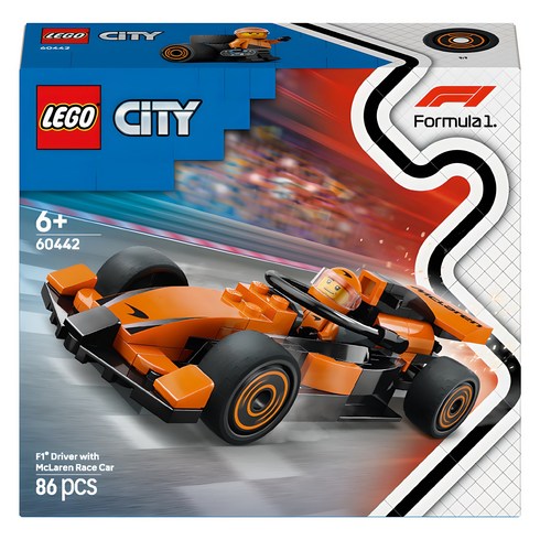 레고 시티 McLaren 레이스 카와 F1 드라이버 60442, 혼합색상, 1개
