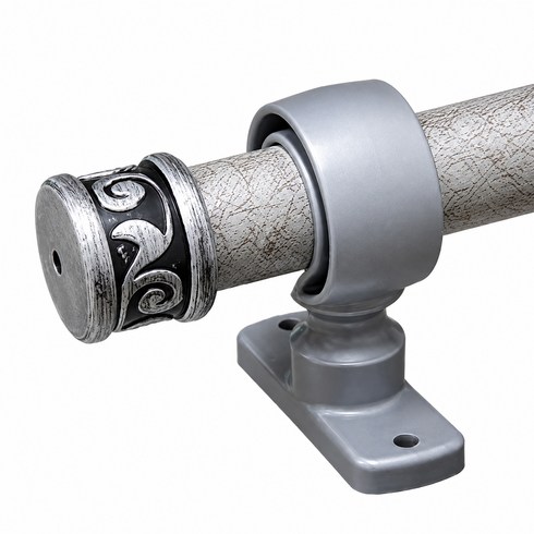 한국레일갤럭시 25mm 원형 커튼봉 커텐봉, 실버