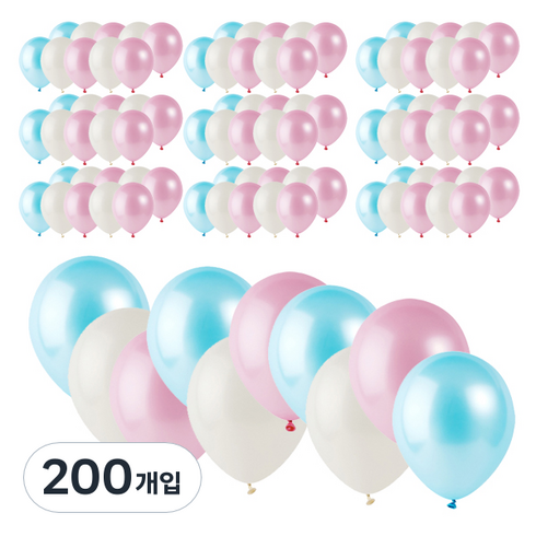 파티팡 라운드 풍선, 베이비톤, 200개