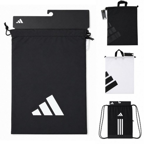 아디다스 EP System Style SACK Shoes Bag 헬스 운동 러닝 슈즈백 신발 보조 가방 주머니, 1개, black