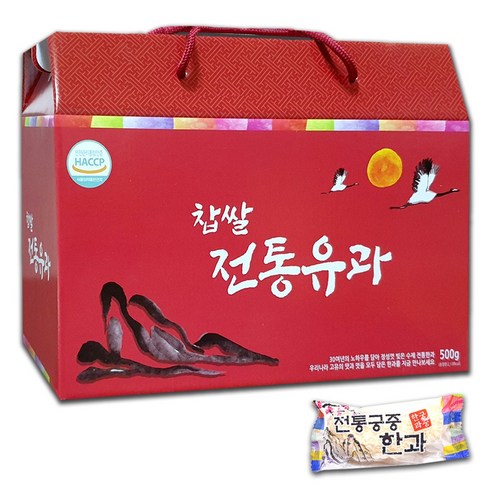 열매마을 찹쌀유과 500g(개별포장) 한과 추석 설날 명절 선물, 500g, 1개