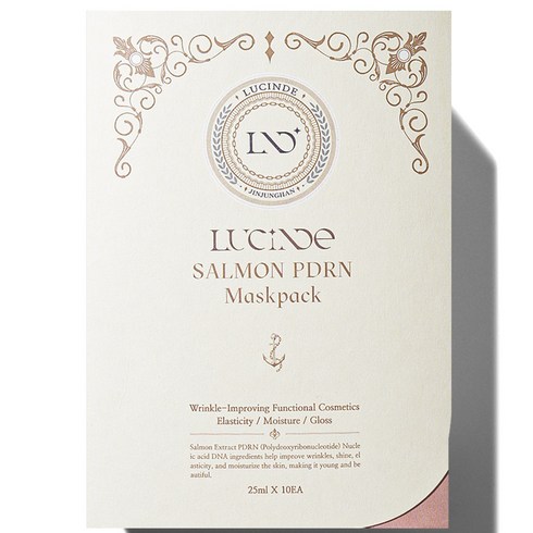 뤼산드 연어 PDRN 콜라겐 히알루론산 탄력 보습 주름 수분 마스크팩 25ml, 1개, 10개입