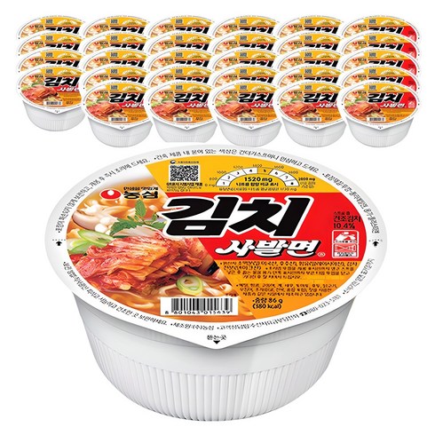 농심 김치 사발면 86g, 30개