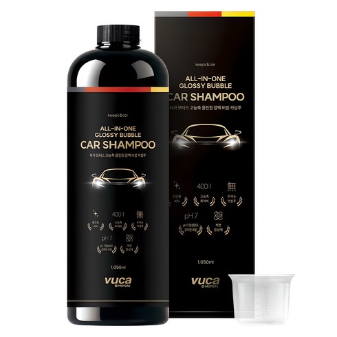 뷰카 모터스 고농축 올인원 광택 버블 카샴푸, 1.05L, 1개