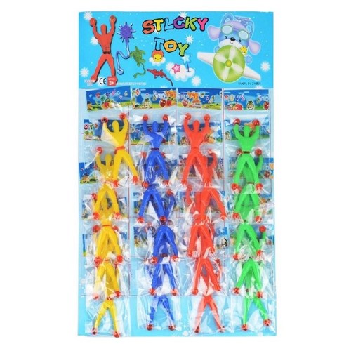 (20개 1세트)스파이더맨놀이 (1탄) (옐로우5p+블루5p+레드5p+그린5p) 스파이더찐득이 (20ea 한판) 벽타기 끈끈이스파이더맨