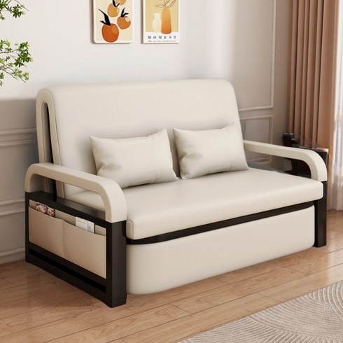김가네가구 쇼파베드 라텍스 접이식 소파침대 L5 128cm, 아이보리