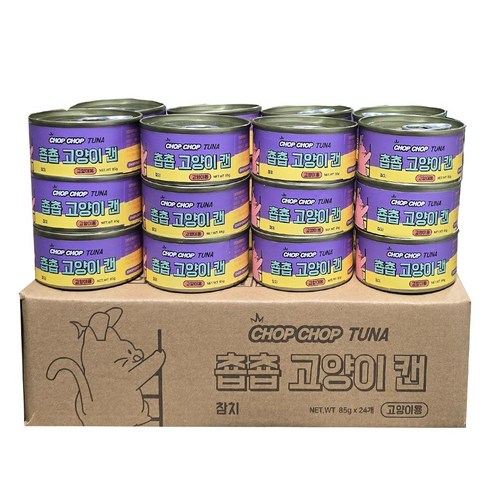 춉춉 고양이캔 젤리타입 참치캔 85g 24개 1박스, 참치