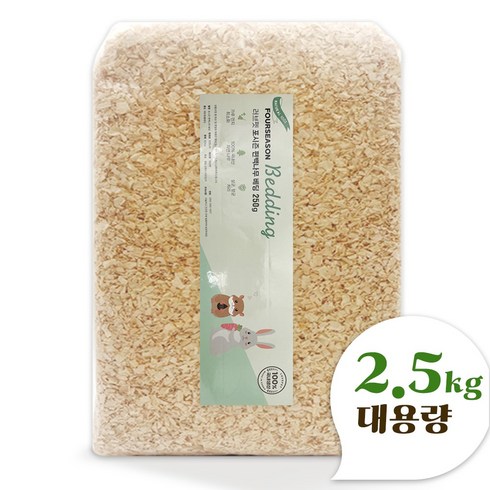 포시즌 대용량 편백나무 베딩 깔집 톱밥, 2.5kg, 1박스