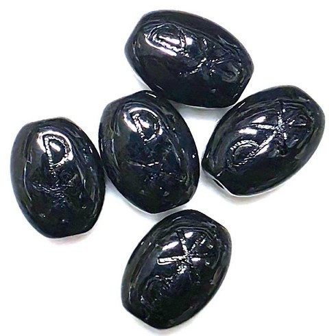 ST-Bead 종교비즈 묵주재료 십자 고상 팔찌원석 한팩, 오벌묵주(블랙), 1개