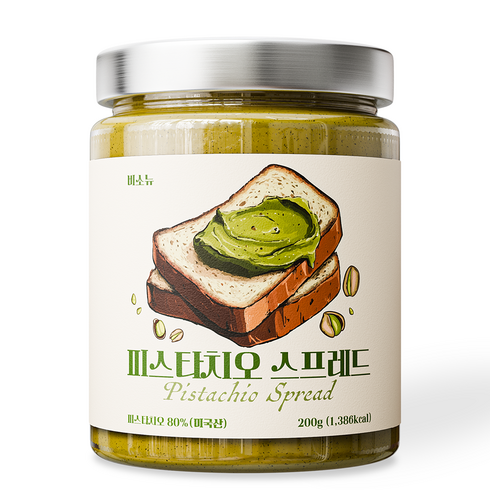 비소뉴 달콤한 피스타치오 스프레드, 200g, 1개