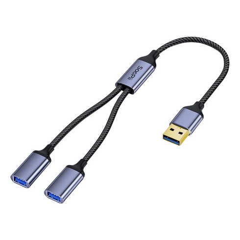 USB A타입 Y자형 연장 케이블 GD14, 0.5m, 1개