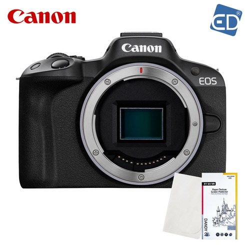 [캐논 정품] EOS R50 바디+액정필름+포켓융 /ED, 블랙