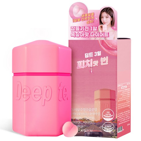 딥트 3일 피치맛 번 950mg, 1박스, 30정