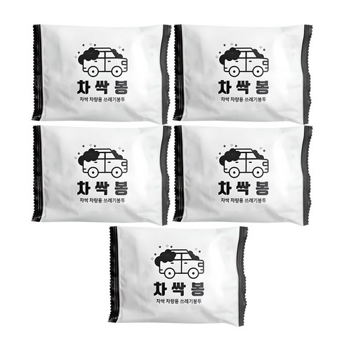 차싹 차싹봉 차량용 쓰레기봉투 3매, 혼합색상, 5개
