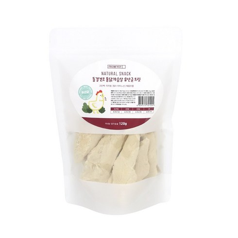 프롬벳 국산 통닭가슴살 유산균 동결건조, 1개, 120g, 통닭가슴살 + 유산균