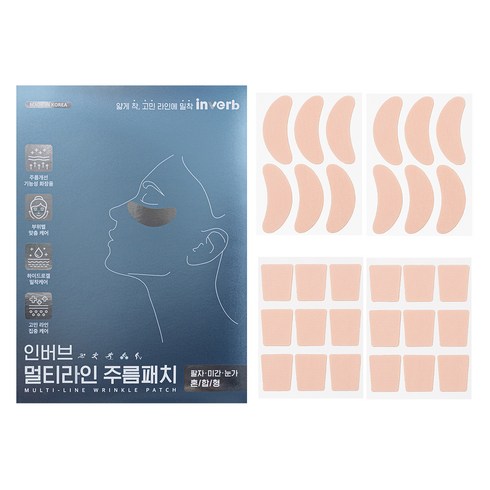 인버브 멀티라인 주름패치 혼합형, 1개, 30개입
