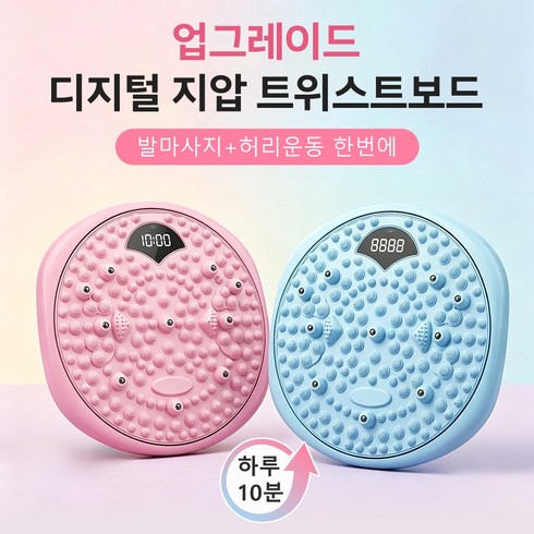 허리 트위스트 보드 복부 운동기구 홈트레이닝 뱃살 다이어트 허리 골반 운동기구, 1개, 블루