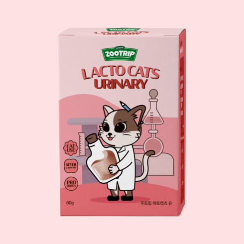 주트립 락토캣츠 U (고양이 유산균) (요로 장 위 면역 눈 건강), 1개, 장건강/유산균, 60g
