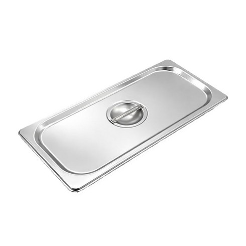 304 NSF식품 승인 사각 견고한 업소용 냉장고 반찬 스텐 밧드 바트, 1개, 1/3 (325x175mm) × 뚜껑만